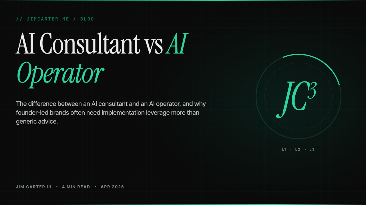 Cover image for AI Consultant vs AI Operator