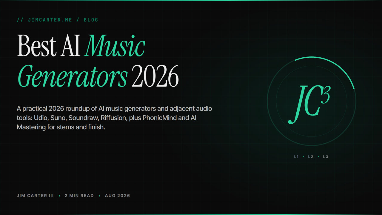 Cover image for Best AI Music Generators 2026