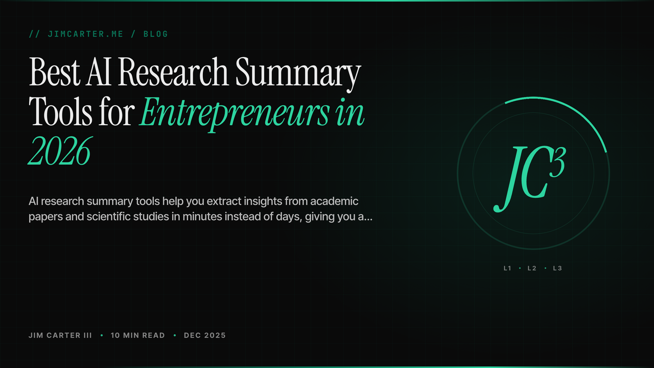 Cover image for Best AI Research Summary Tools for Entrepreneurs in 2026