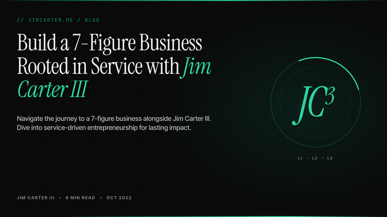 Cover image for Build a 7-Figure Business Rooted in Service with Jim Carter III