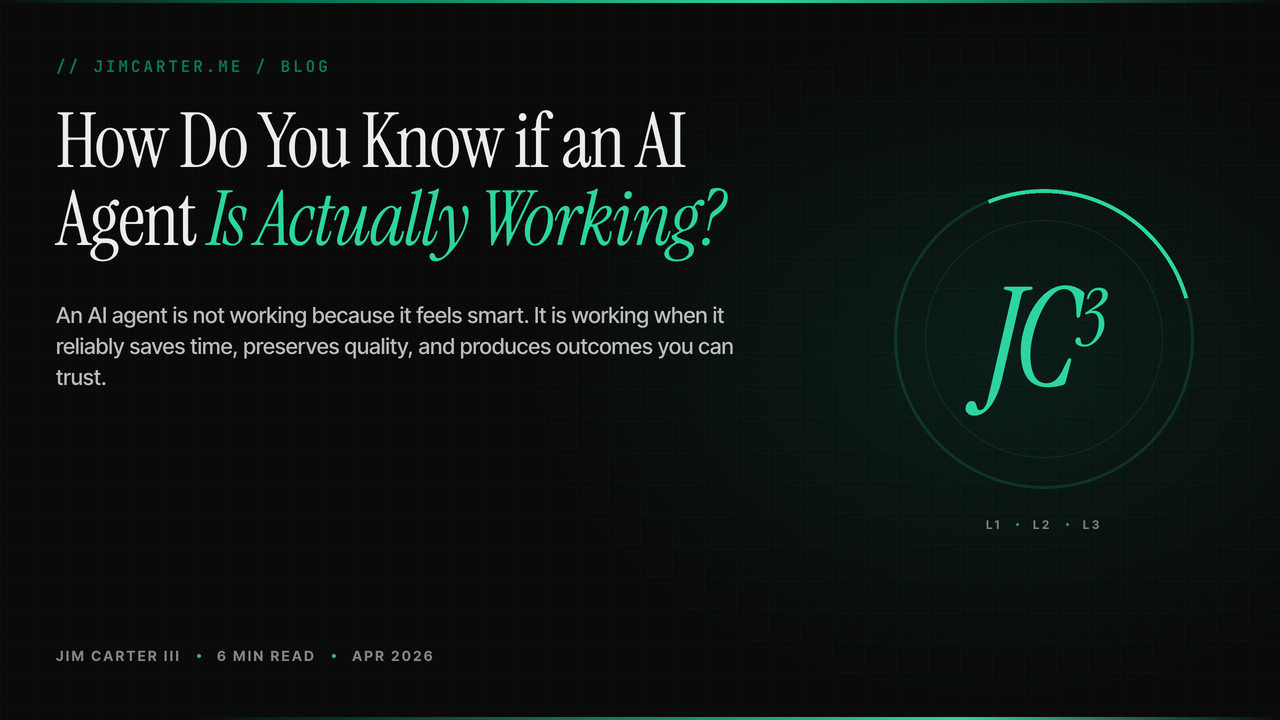 Cover image for How Do You Know if an AI Agent Is Actually Working?