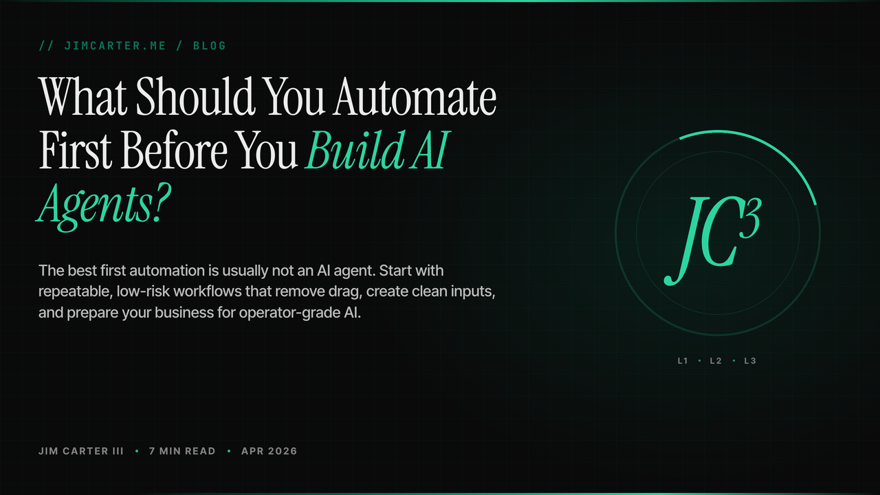 Cover image for What Should You Automate First Before You Build AI Agents?