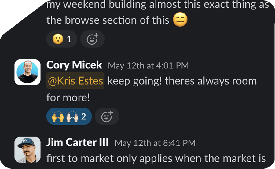 Community collaboration screenshot