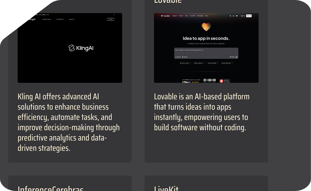 AI tools directory screenshot