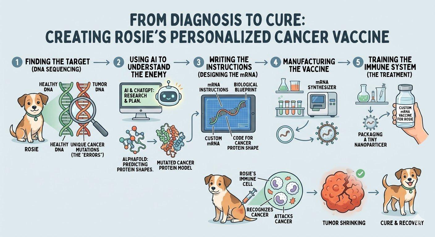 infographic rosie personalized cancer vaccine steps