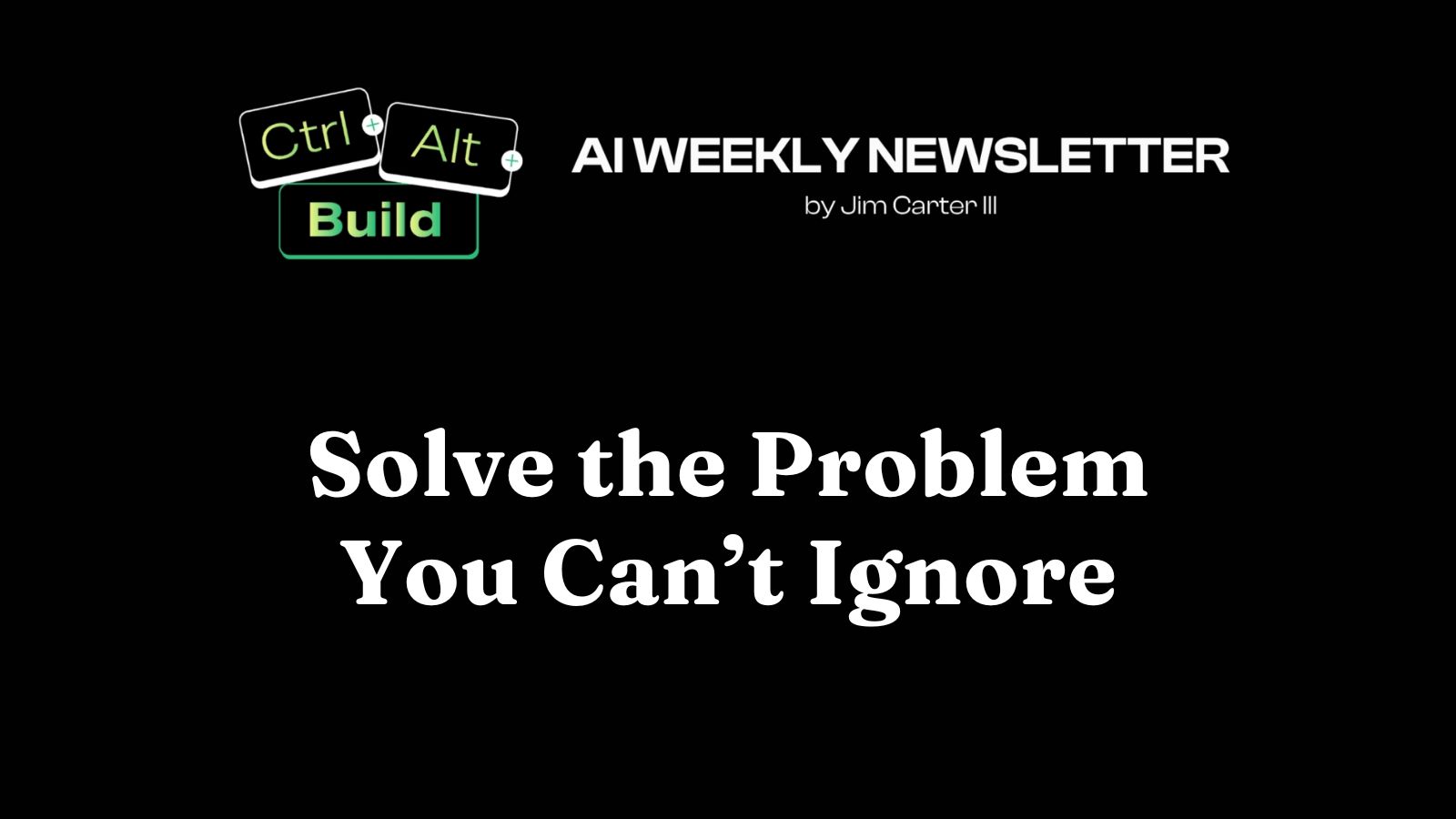 solve problem you cant ignore