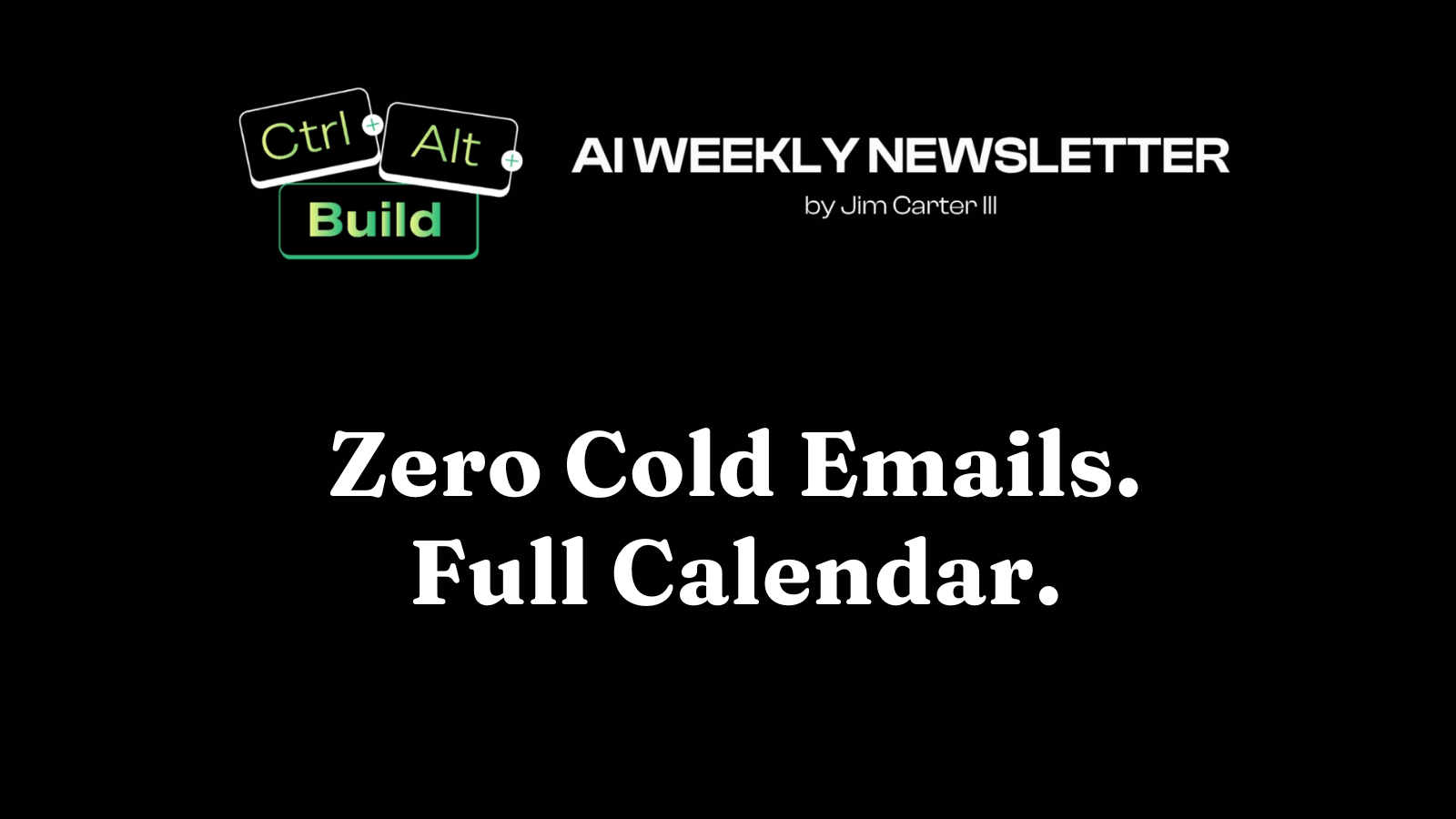 📅 Zero Cold Emails. Full Calendar.