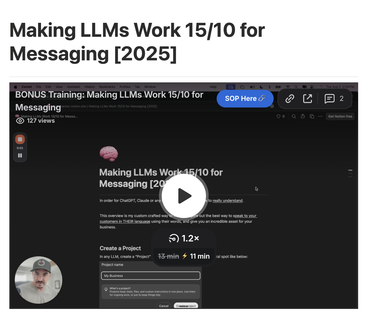 Making LLMs Work 15/10 for Messaging [2025]