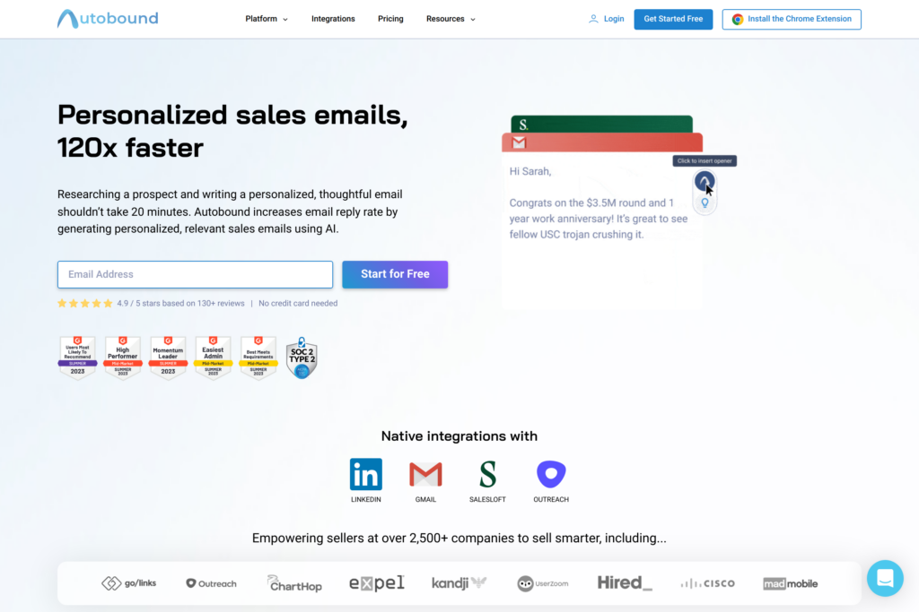 AI-driven personalized email writing tool