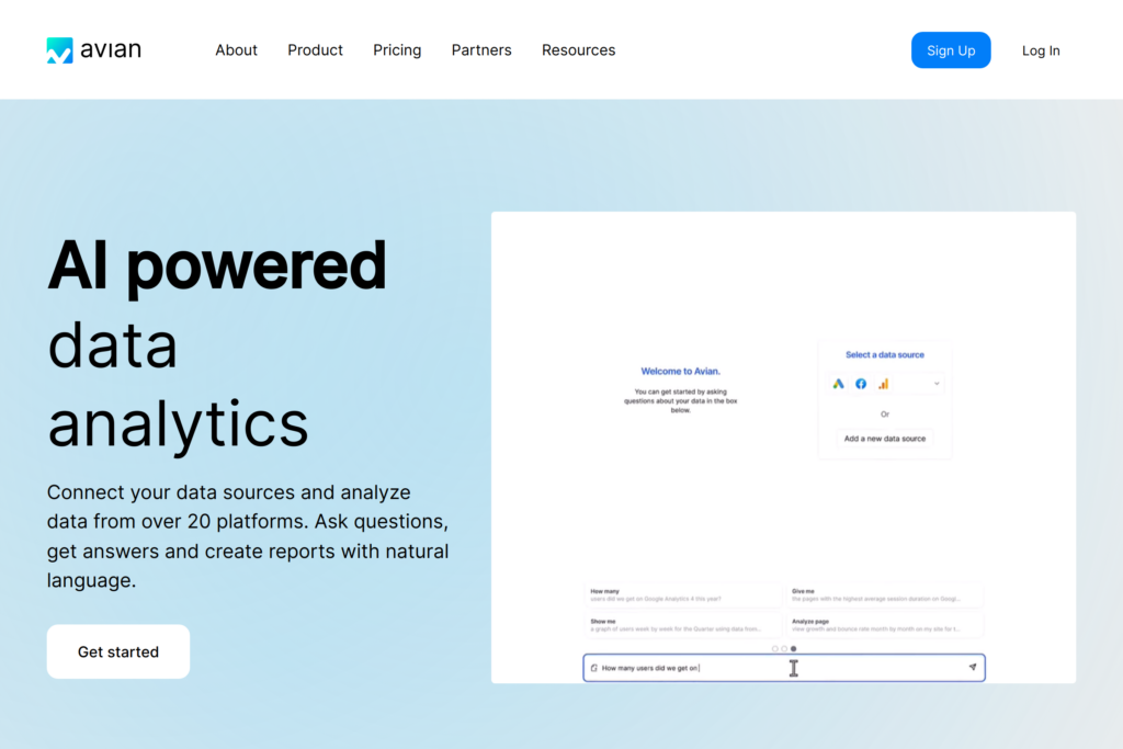 AI-powered data analytics platform Avian.io