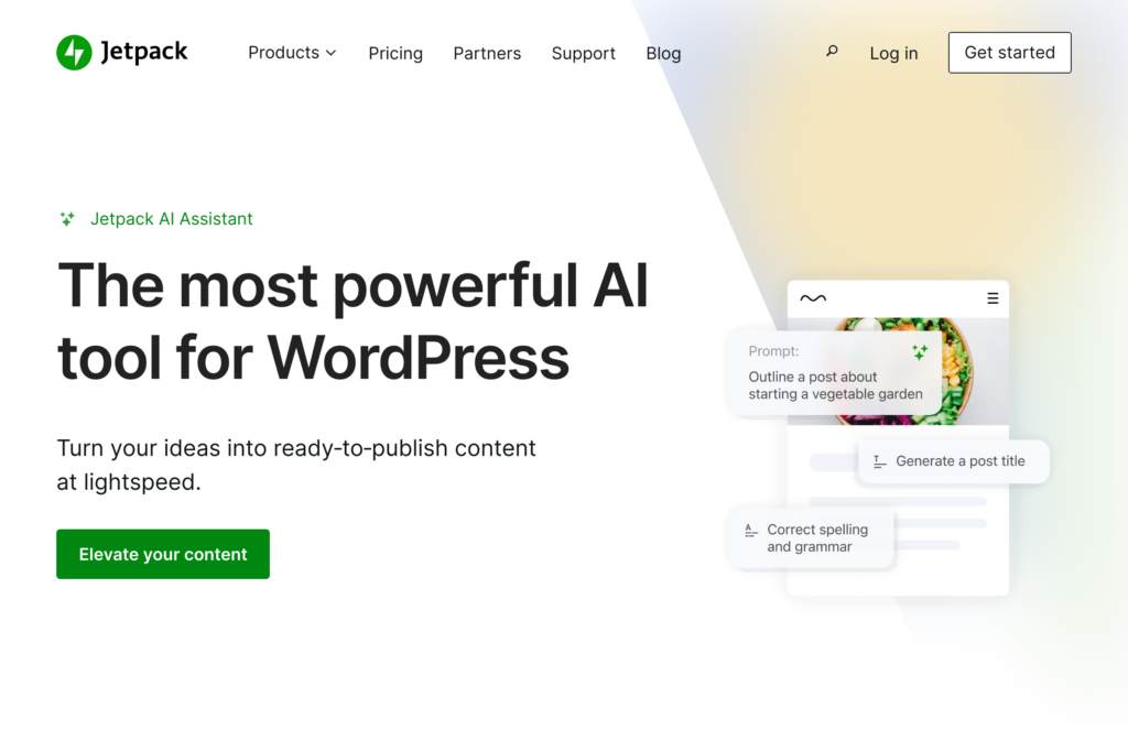 WordPress AI content generator plugin by Jetpack