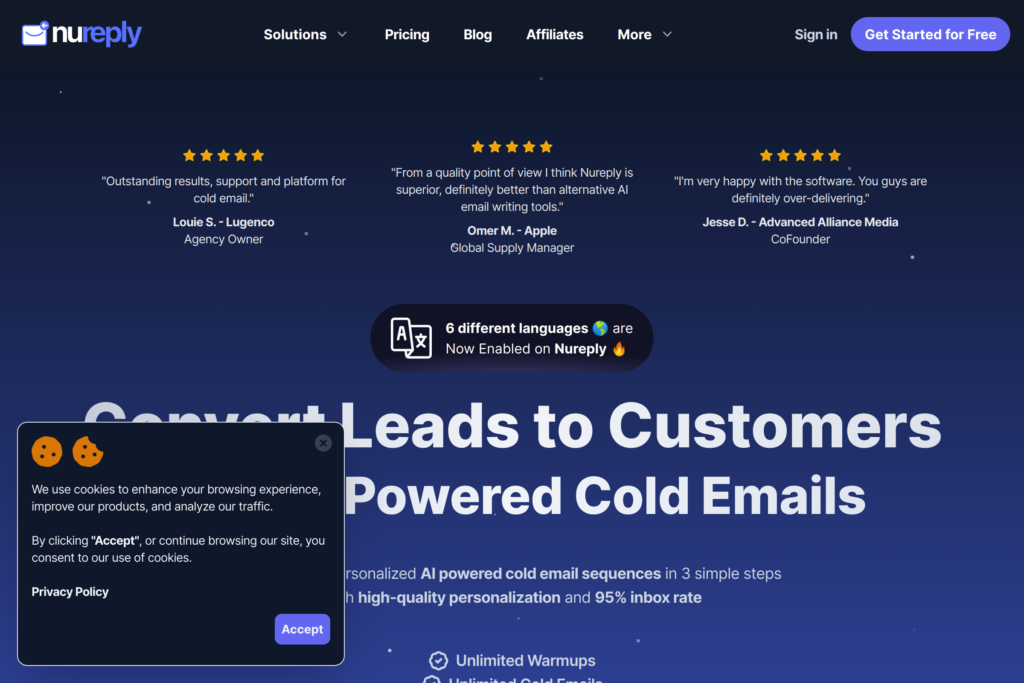 AI cold email tool for personalized outreach.