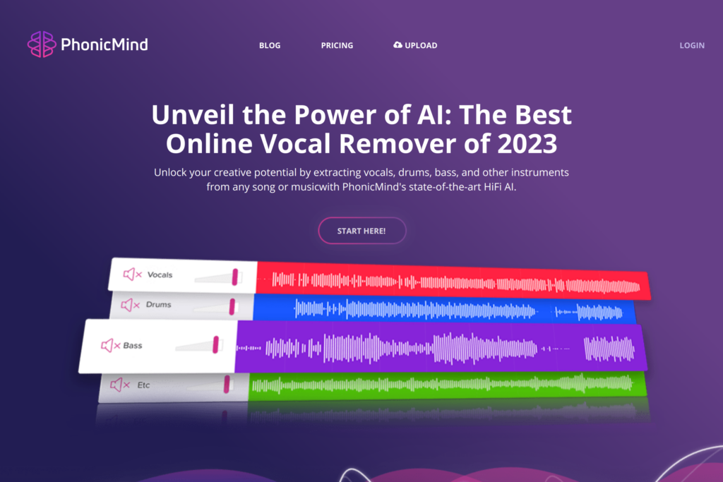 AI-powered music and vocal isolation service.