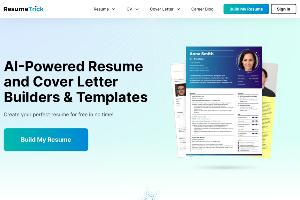 AI-driven resume & cover letter builder.
