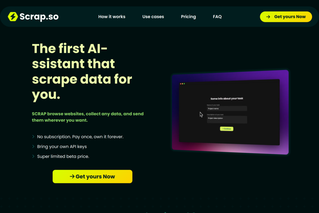 AI-powered web scraping and data collection tool.