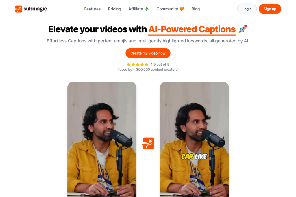 AI-powered video captioning and enhancing tool.