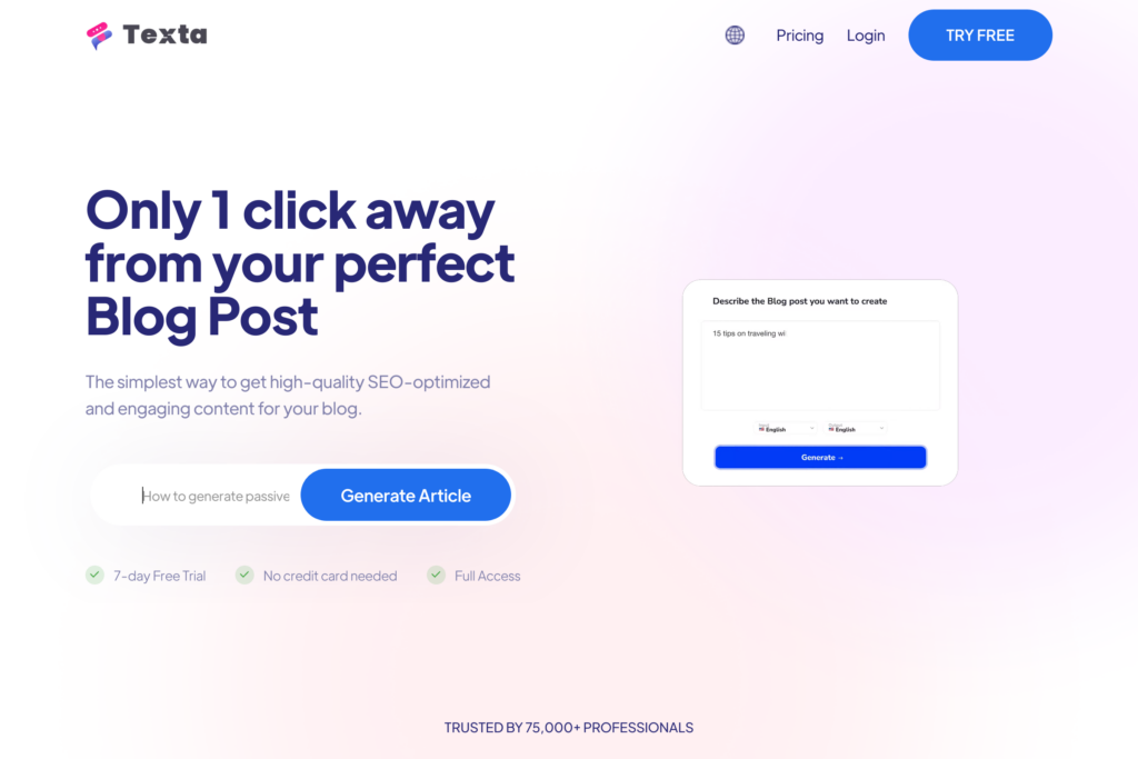 AI-powered blog writer and content creation tool