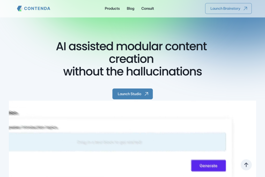 AI-assisted modular content creation tool.