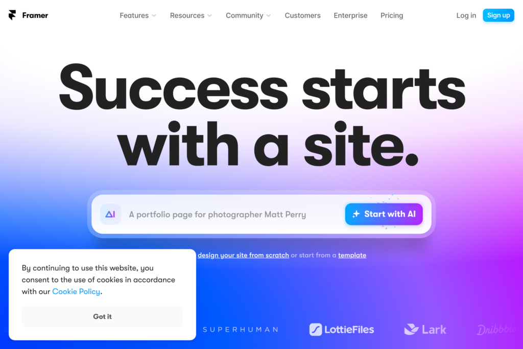 Web design tool with AI, CMS, and SEO features
