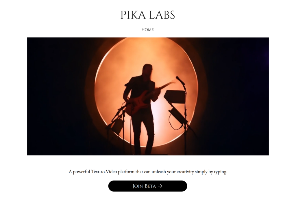 Text-to-Video platform using AI by Pika Labs.