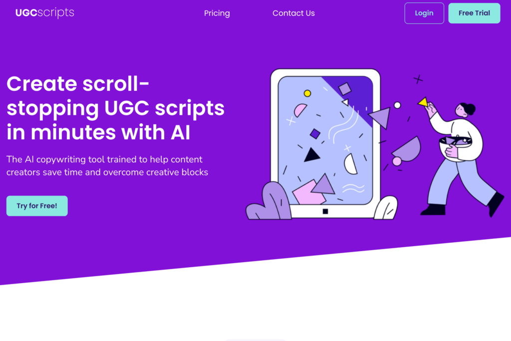 AI-generated UGC script creation tool