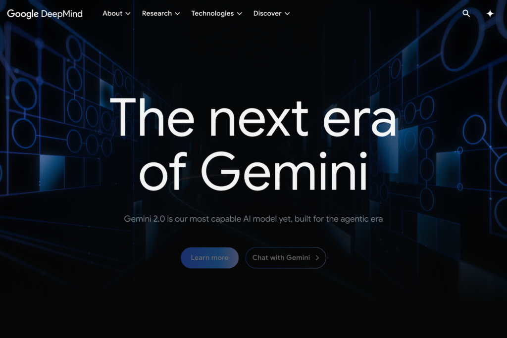 A screenshot of deepmind.com