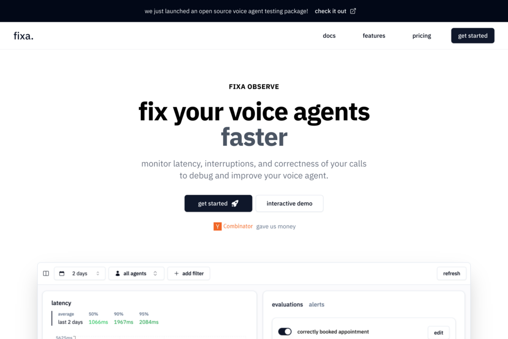 A screenshot of https://www.fixa.dev/